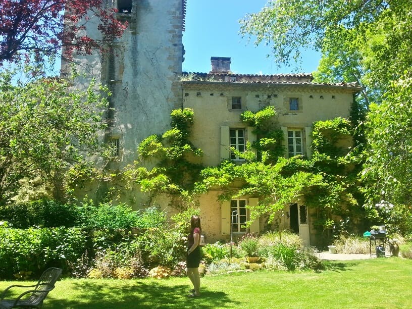 Amy at the chateau in France