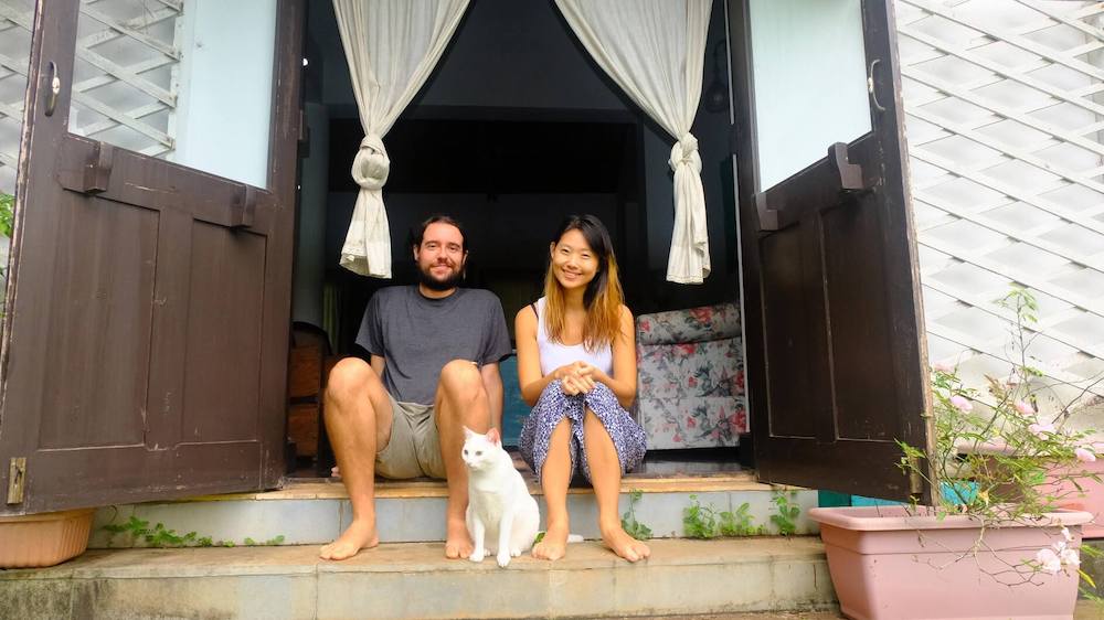 House sitters Hyekyong and Jodi